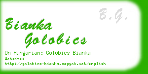 bianka golobics business card